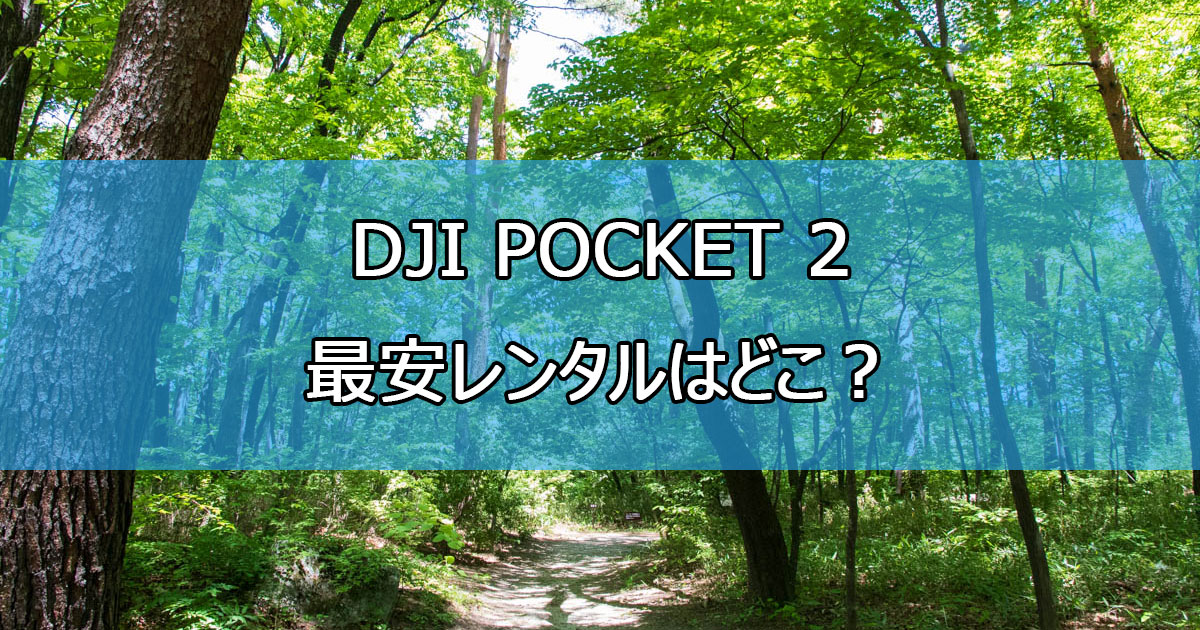 DJI Pocket 2が最安のレンタルはどこ？SDカード付きですぐ使えるサービスを紹介 - 失敗から始める水中レタッチ
