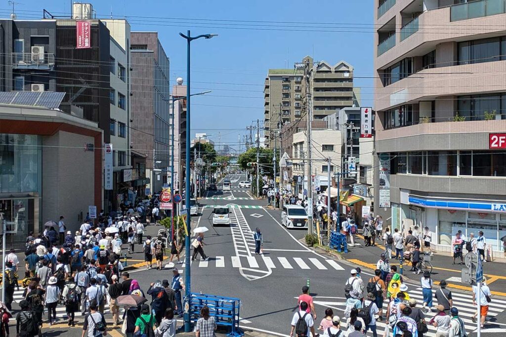 ロッキン会場までの道の混雑