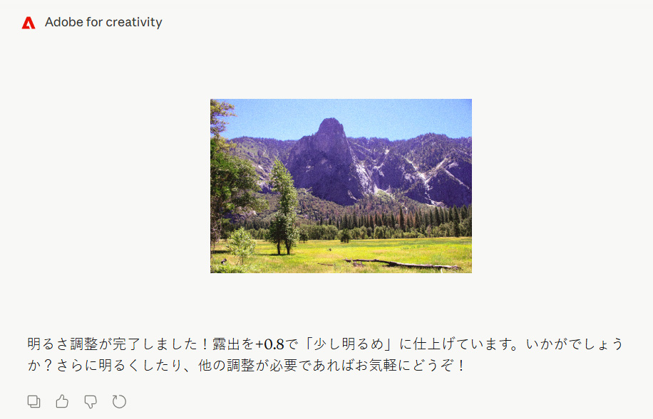 Claudeに写真を少し明るくしてと指示した結果