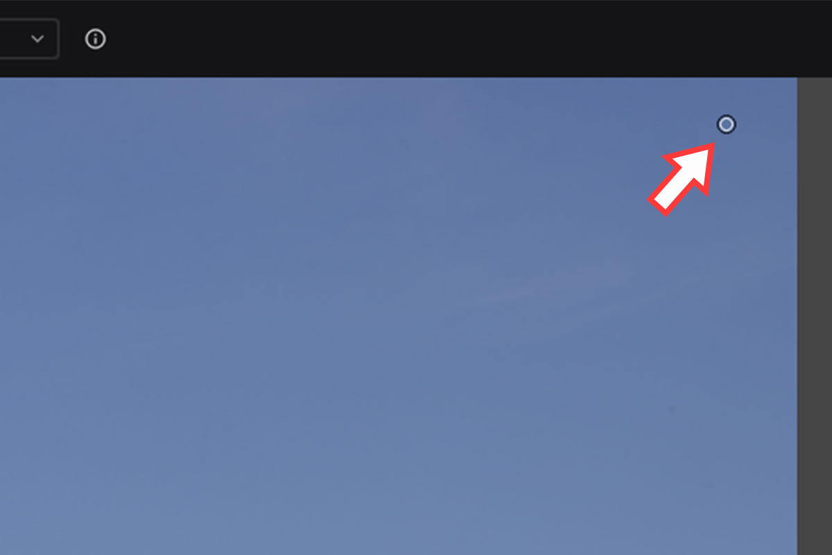 自動的に検出されたゴミの位置拡大写真