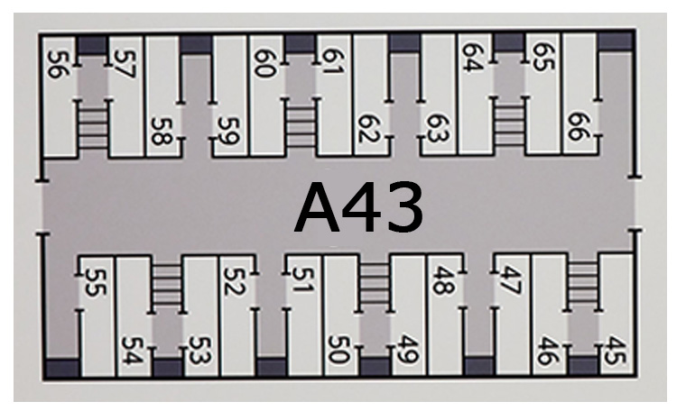 ツーリストA A43の部屋の配置