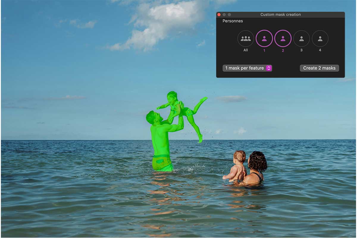 PhotoLab 10で特定の人物を選択した状態